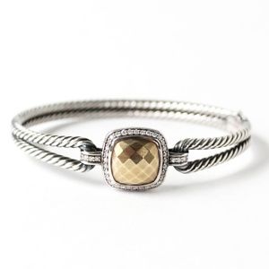 David Yurman 15mm Gold and Diamond Albion Bracelet